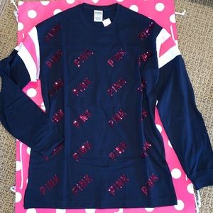 🎉SALE🎉Nwt Victoria Secret Pink L/ Tees S/L